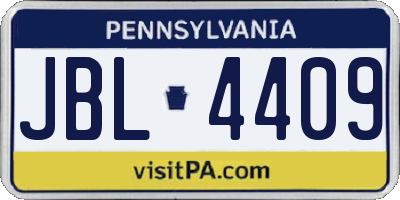 PA license plate JBL4409