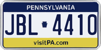 PA license plate JBL4410