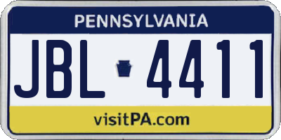 PA license plate JBL4411