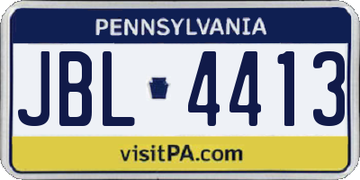 PA license plate JBL4413