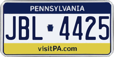 PA license plate JBL4425