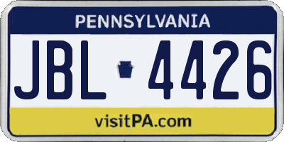 PA license plate JBL4426