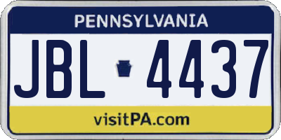 PA license plate JBL4437