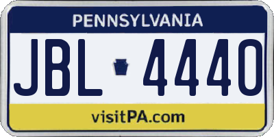 PA license plate JBL4440