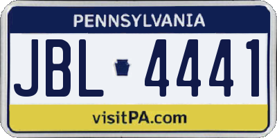 PA license plate JBL4441