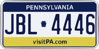 PA license plate JBL4446