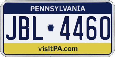 PA license plate JBL4460