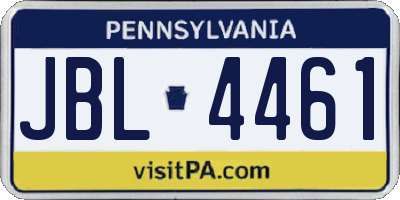 PA license plate JBL4461