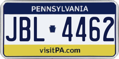 PA license plate JBL4462