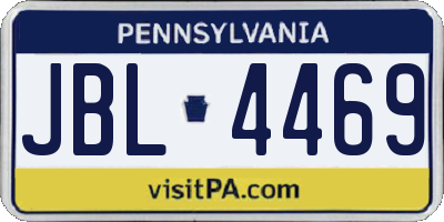 PA license plate JBL4469