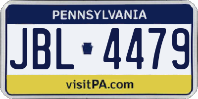 PA license plate JBL4479