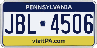 PA license plate JBL4506