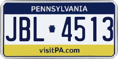 PA license plate JBL4513