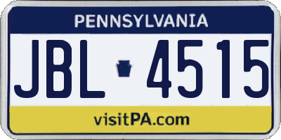 PA license plate JBL4515