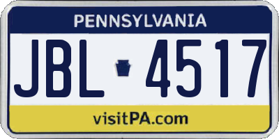 PA license plate JBL4517