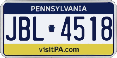 PA license plate JBL4518