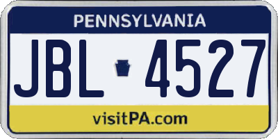 PA license plate JBL4527