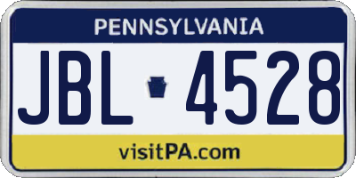 PA license plate JBL4528