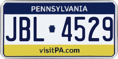 PA license plate JBL4529