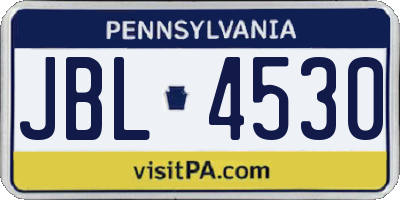 PA license plate JBL4530