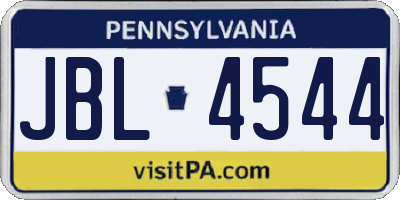 PA license plate JBL4544