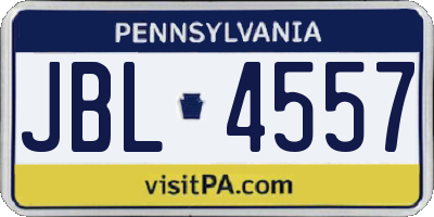 PA license plate JBL4557