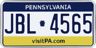 PA license plate JBL4565