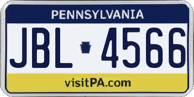 PA license plate JBL4566