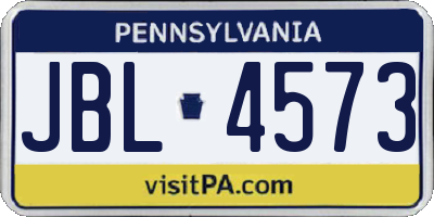 PA license plate JBL4573