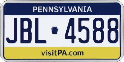 PA license plate JBL4588