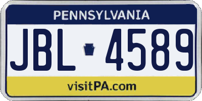 PA license plate JBL4589