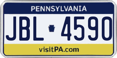 PA license plate JBL4590