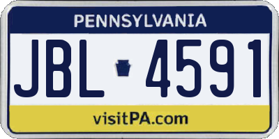 PA license plate JBL4591