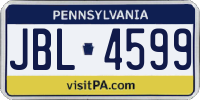 PA license plate JBL4599