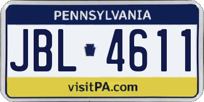 PA license plate JBL4611