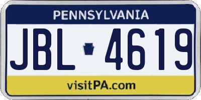 PA license plate JBL4619