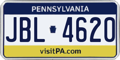 PA license plate JBL4620