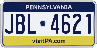 PA license plate JBL4621