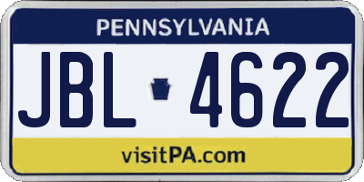 PA license plate JBL4622