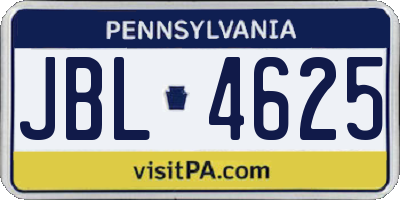 PA license plate JBL4625