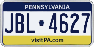 PA license plate JBL4627