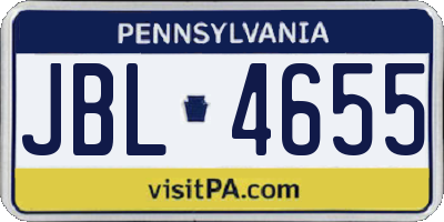 PA license plate JBL4655