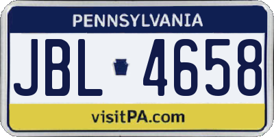 PA license plate JBL4658