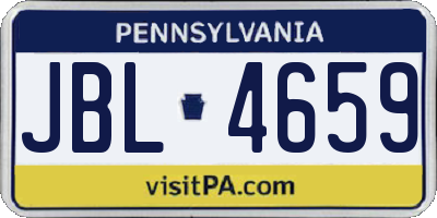 PA license plate JBL4659