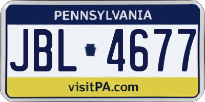 PA license plate JBL4677