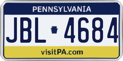 PA license plate JBL4684