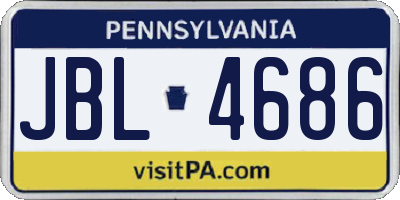 PA license plate JBL4686