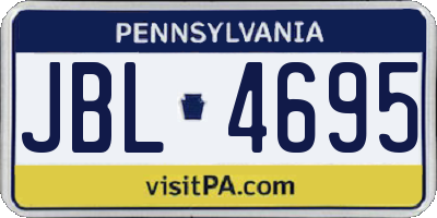 PA license plate JBL4695