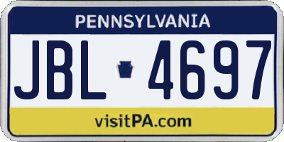 PA license plate JBL4697