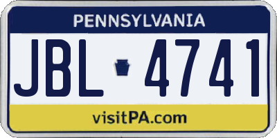 PA license plate JBL4741